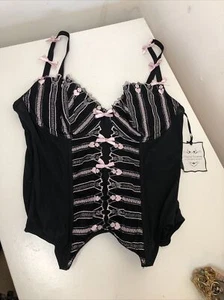 Victoria’s Secret Chantal Thomass corset vintage 36c Basque lingerie Boned BNWT - Picture 1 of 13