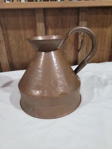 Antiker gehämmerter Kupfer Wasserkrug Krug von Peerage England schöner Zustand - Bild 1 von 7