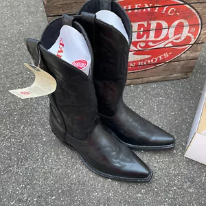 Laredo Western Boots Mens Size 8D Hawk Cowboy Stitched Snip Toe Black 6860 w Box - Picture 1 of 9