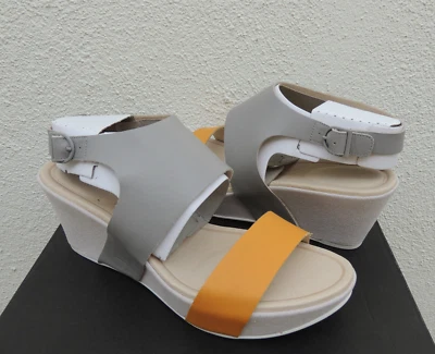 TSUBO OLESIA HIELO TIRAS CUERO TACONES CUÑA, MUJER US 6/ EUR 37 ~ NUEVO EN CAJA Foto 1 de 4