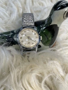 Vintage Caravelle Men Silver Color With Second Hand Watch Is Working - Picture 1 of 4