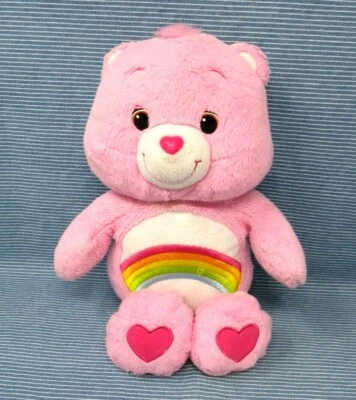 Juguete de peluche Care Bears Cheer Bear rosa vientre arco iris 11 pulgadas Foto 1 de 4