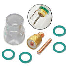 7PCS  Welding Torch Stubby Gas Lens #12 Glass Cup Kit for WP-17 WP-18 WP-26