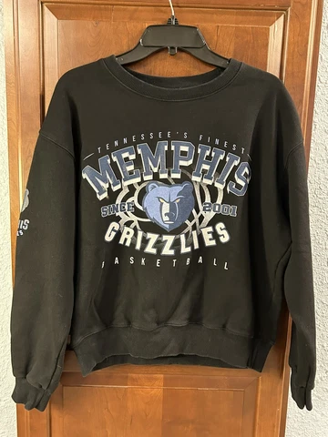 Memphis Grizzlies Basketball NBA Vintage Black Sweatshirt Unisex Graphic S/M Cover