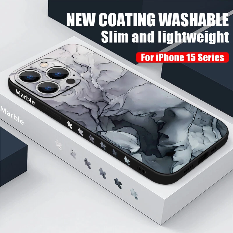 For iPhone 15 14 13 12 Pro Max 11 XR Shockproof Marble Pattern Hybrid Case Cover - Image 1 of 4