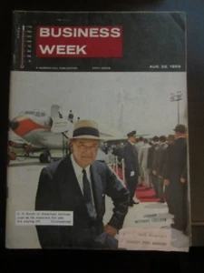 Business Week Magazine August 1959 C.R. Smith American Airlines Jets 61 62 - Picture 1 of 2