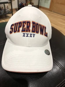 De colección NFL Fútbol Super Bowl XXXV 35 Blanco Ala Curvada Puma Sombrero NUEVO - Imagen 1 de 10