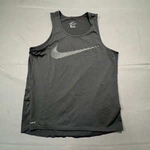 Nike Dri-FIT Men's Athletic Tank Top Black Sleeveless Gym Workout M - Picture 1 of 10