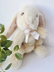 Vintage 1989 Dakin Plüsch Schlappohren Hase, beige & rosa, Top Zustand - Bild 1 von 3