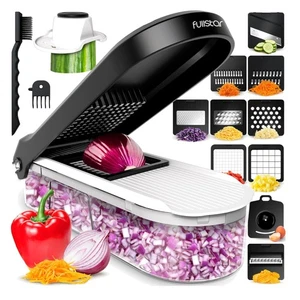 Versatile Tritatutto per Verdure 10 in 1 con Contenitore e Design Facile da Pulire - Foto 1 di 11