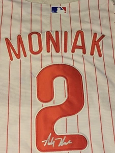 Camiseta deportiva firmada por Mickey Moniak autografiada de los Philadelphia Phillies sin certificado de autenticidad Angels XL - Imagen 1 de 7
