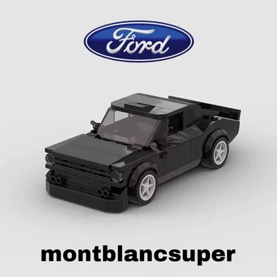 Black Ford Escort MK2 312 Pcs Building Brick Set MOC - FREE DELIVERY! UK - Image 1 of 4