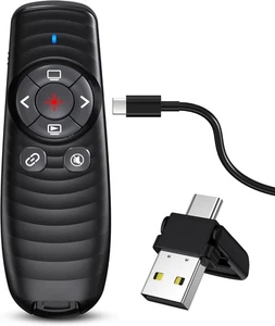 USB C Präsentationspointer 2 4GHz Fernbedienung Wiederaufladbar - Bild 1 von 7