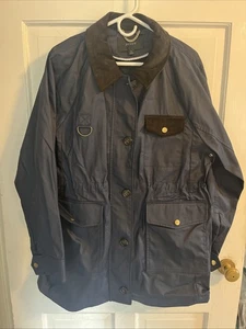 J. Crew RE-IMAGINED Field Women's Jacket XL Blue Waxed Cotton Corduroy Trim - Picture 1 of 17