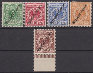 === Dt. Kolonie MARSHALL-INSELN Mi. 8-12 ungebraucht *, Kat. ca. 100€ === - Picture 1 of 1