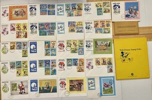 Enorme conjunto de folios y estampillas de Walt Disney alrededor del mundo Mickey Minnie Mouse - Imagen 1 de 14