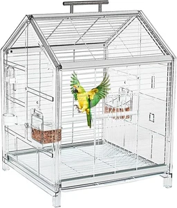 AideeGrowth 20,5 Zoll kleiner Vogelkäfig, Papageienkäfig, tragbare Vogeltrage, Tr - Bild 1 von 6