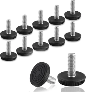 M8 verstellbare Möbel Nivellierfüße 12 Stück Schraubtisch Stuhl Schrank Wasserwaage - Bild 1 von 12