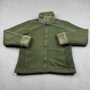 Patagonia Jacket Womens Medium Green Synchilla Windzone Full Zip Fleece Coat - Picture 1 of 10
