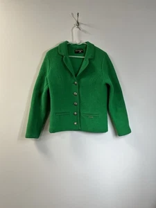 Geiger Tyrol Austria Wool Jacket Women's Kelly Green Button Up Blazer 42  💚 - Picture 1 of 8