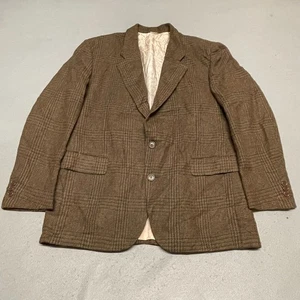 Giacca Oakton Tweed Blazer Uomo 42 R Marrone Lana Vintage Paesi Cottage Core - Foto 1 di 12
