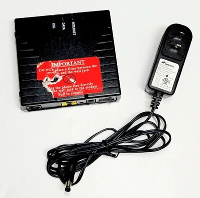 Westell 12VDC 6100F ADSL2 + Modem F90-610015-06 Rev F Wind River Internet Data  - Image 1 of 4