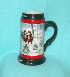 1991 Anheuser Busch Holiday Clydesdale Stein - Picture 1 of 5