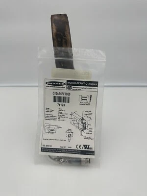 BANNER 74123 Photoelectric Proximity Sensor 30VDC NPN/PNP Q12AB6FF50Q5 NEW OEM - Image 1 of 4