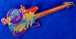 TORONTO CANADA RAINBOW COLORS GAY PRIDE LGBT GUITAR 1999 Hard Rock Cafe PIN - Picture 1 of 1