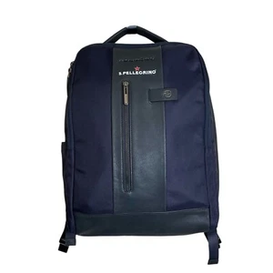 Mochila con parche con logotipo de Piquadro $450 RFID con adornos de cuero protegidos viaje múltiple - Imagen 1 de 15