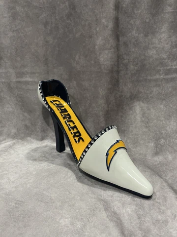 Los Angeles LA / San Diego Chargers High Heel Shoe Wine Bottle Holder Cover
