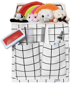 Black & White Hanging Basket Storage Bag Organizer Waterproof Dorm Bedroom Pet - Picture 1 of 7