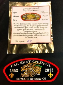 BSA FAR EAST COUNCIL 803 498 OA 2013 60TH ANNIV CSP SWAROVSKI CRYSTAL #04 OF 100 - Picture 1 of 3