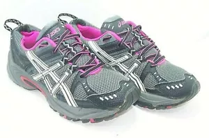 ASICS Gel Venture 3 Sz 6 Women's Gray Black Pink Running Hiking Shoes - Picture 1 of 7