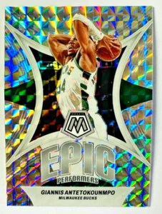 2023-24 Panini Mosaic Giannis Antetokounmpo SILVER Prizm Epic Performers Bucks! - Picture 1 of 3