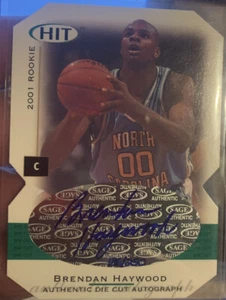 Brendan Haywood North Carolina UNC Basketball Sage Die Cut Auto Rookie Card /250 - Picture 1 of 1