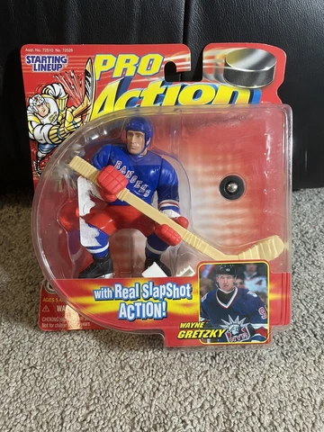 1998 Hasbro Starting Lineup Pro Action NHL New York Rangers Wayne Gretzky Figure Cover