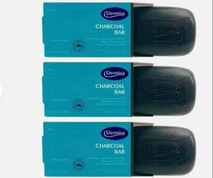 Dermisa Characoal Bar Soap. Anti Acne Cleansig & Detoxifying. 3 oz ( 3 Pack ) - Picture 1 of 4