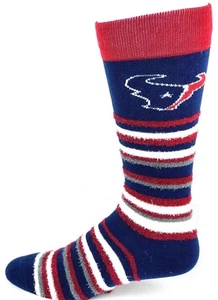 Houston Texans Football Muchas Rayas gestreifte flauschige Crew-Socken - Bild 1 von 1