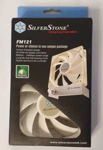 Silverstone FM121 120mm White Dual Ball-Bearing Fan - Picture 1 of 2