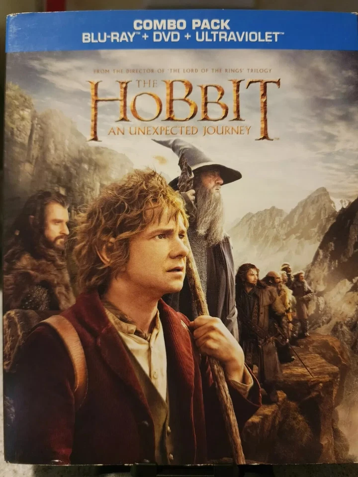 The Hobbit: An Unexpected Journey (Blu-ray/DVD 3-DISCS, WS) +Slipcover  LIKE NEW - Image 1 of 1