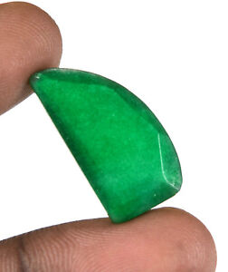 Festive Offers 19.55 Ct Brazilian Green Treated Emerald Gemstone Fancy Shape 
