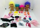 Vintage Trolls Lot with accessories.  1991 TNT Trolls Dolls.   New.