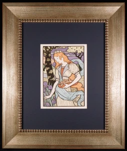 Grafton Gallery Original 1897 Color Lithograph after Eugene Grasset Framed - Picture 1 of 2