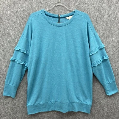 Matilda Jane Wonderment Our Song Tunic Sweatshirt Womens Blue Small Oversize - Image 1 of 4
