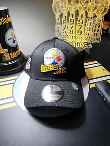 Pittsburgh Steelers 2022 New Era 39THIRTY Sideline Stretch Fit Black Hat NFL NWT