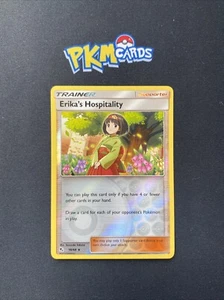 Juego de cartas coleccionables Pokémon Erika's Hospitality Hidden Fates holograma inverso raro 56/68 casi nuevo. - Imagen 1 de 3