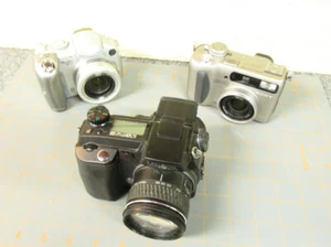 vintage Camera Mixed Lot digital point shoot as shown powershot dimage sony KZ - Picture 1 of 11