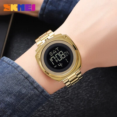 Cronómetro Alarma 3Bar SKMEI 2242 Deportivo Acero Inoxidable Anillo de Tiempo Para Hombre Foto 1 de 4