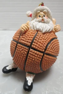 Babbo Natale Albero di Natale Ornamento Tema Sportivo Basket Pollice in Su - Foto 1 di 7